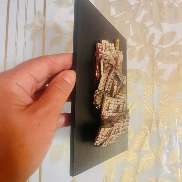 VTG Decorative Jerusalem Israel Middle Eastern Plaque Sculpture Ceramic Windmill - Picture 6 of 11